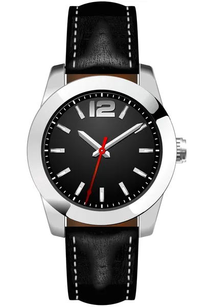 Klasyczny analogowy mężczyzn zegarek na rękę — Wektor stockowy