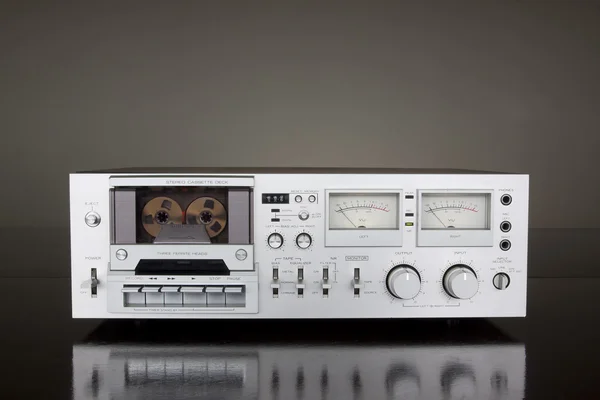 Vintage Stereo Cassette Tape Deck Recorder — Stock Photo, Image