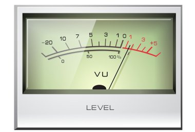 Electronic analog signal meter clipart