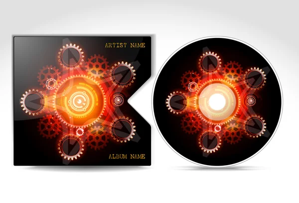 Modello di design della copertina del CD — Vettoriale Stock