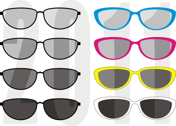 Coleção Óculos Uma Moda Esportes Beleza — Vetor de Stock