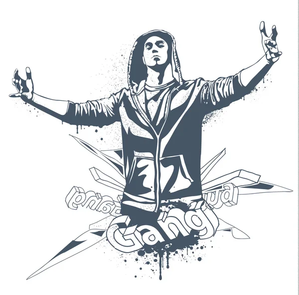 Conception de gang Grunge — Image vectorielle