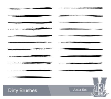 Set of dirty grunge brushes