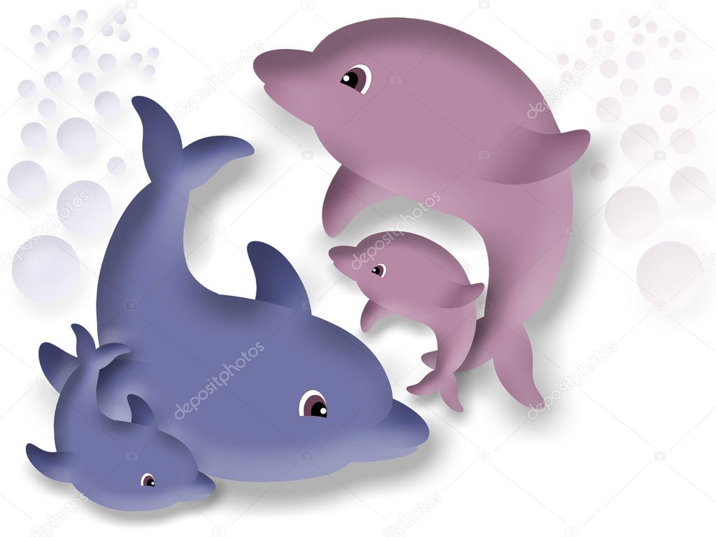 Family of dolphins — Stock Photo © fotodddelli 4019904