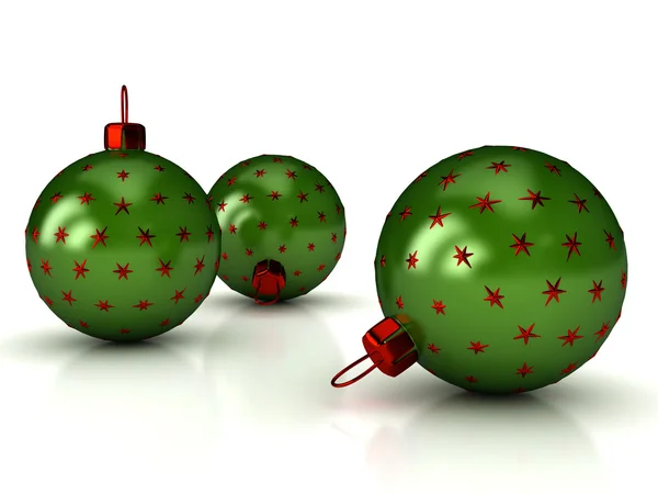 ホワイト上のクリスマス ボール — ストック写真