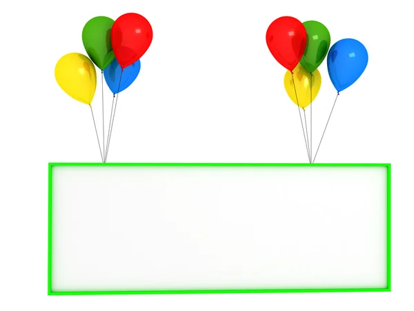 Heldere ballons over Wit — Stockfoto