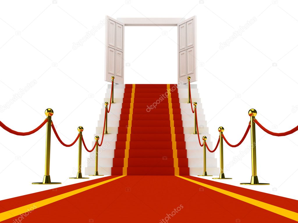 Stair with red carpet