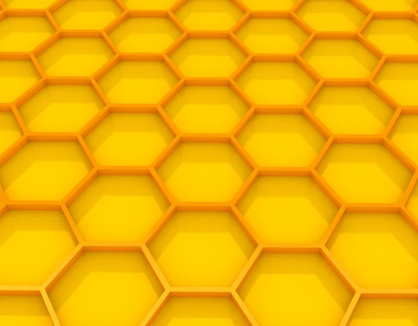 Gold Honeycombs Computer Generated Image — Stock Photo, Image