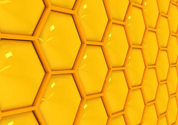 Gold honeycombs — Stock Photo, Image