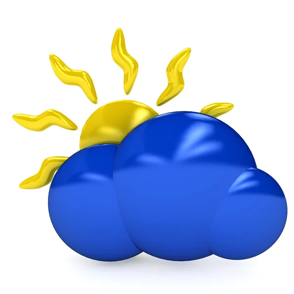 Väder Symbol Vit Bakgrund Datorgenererade Bild — Stockfoto