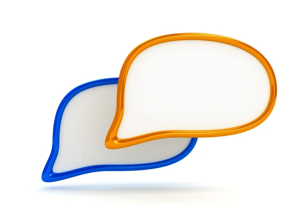 Two chat symbol over white background — Stock Photo, Image