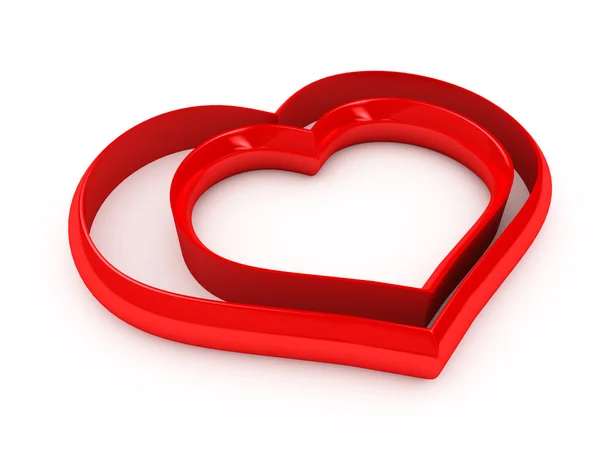 3d heart over white background — Stock Photo, Image