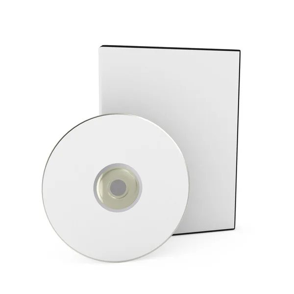Dvd Disk Kutusunun Üzerine Beyaz Arka Plan Ile Render — Stok fotoğraf