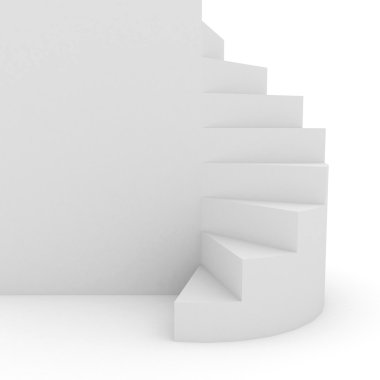 White stair over background clipart