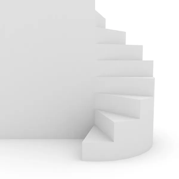 Bílý schodiště nad pozadím — Stock fotografie