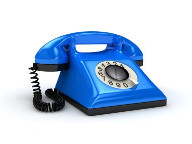 Telephone over white clipart