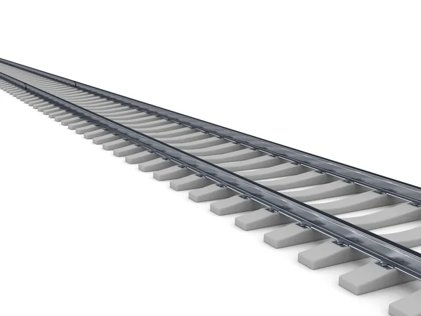 Railroad over white background — Stock Photo, Image