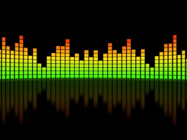 Equalizer over black background clipart