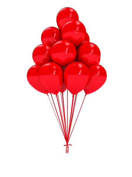 Fényes ballons felett fehér — Stock Fotó