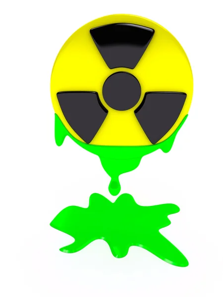 Radiation sign over white background — Stock Photo, Image