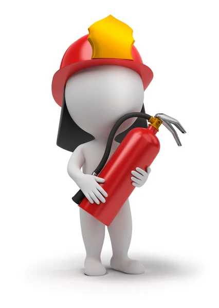 3d small - fireman — Stock Photo, Image