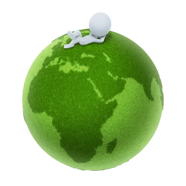 3D small - yeşil bir dünya — Stok fotoğraf