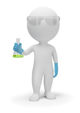 3d small - scientist clipart