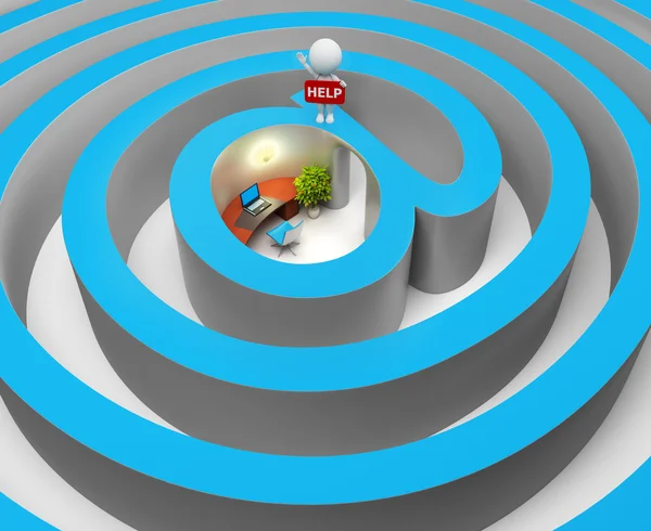 3D malé - internet labyrint — Stock fotografie