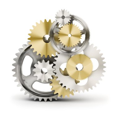 Mechanism from gears clipart