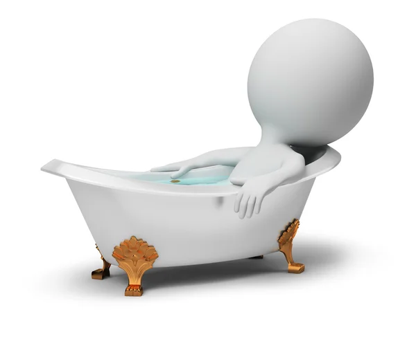 3d pequeño - en un baño —  Fotos de Stock