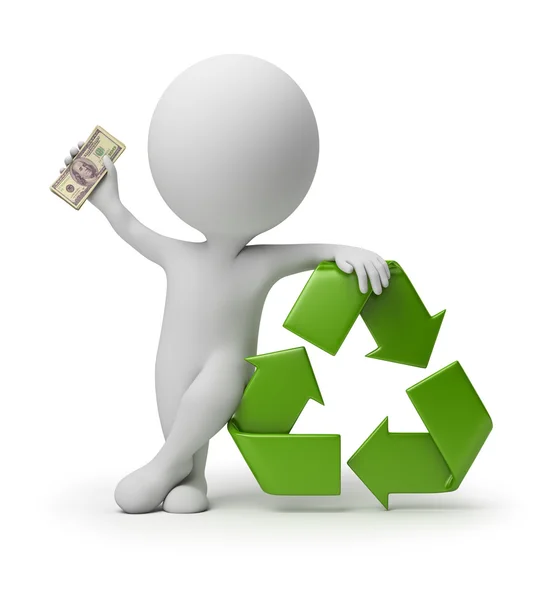 3d small - payment for recycling — Stock Photo, Image