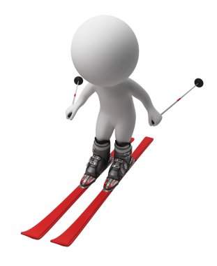 3d small - skis clipart