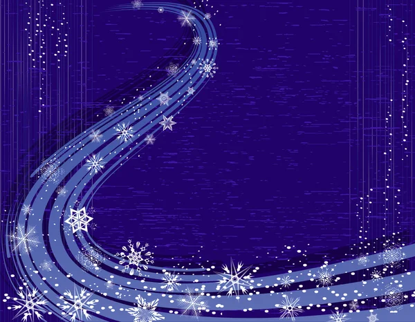 Fond de Noël avec flocons de neige — Image vectorielle