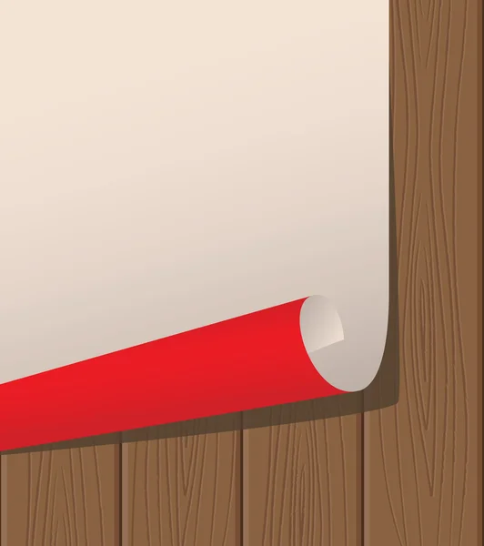 Étiquette en papier sur texture bois. eps10 — Image vectorielle