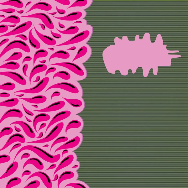 抽象的な図面とカラフルなピンクの背景 — ストックベクタ