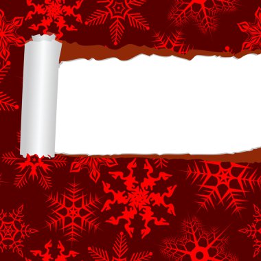 Christmas broken off paper clipart