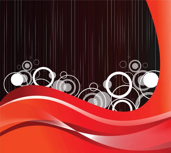 Carte Style Rétro Couleur Rouge Illustration Vectorielle — Image vectorielle