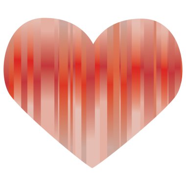 Red heart, isolated on a white background clipart