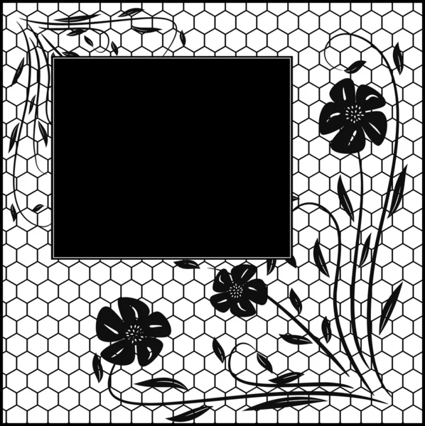 Floral vintage frame — Stockvector