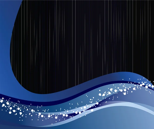 波の抽象的なブルーの背景 ベクトル — ストックベクタ