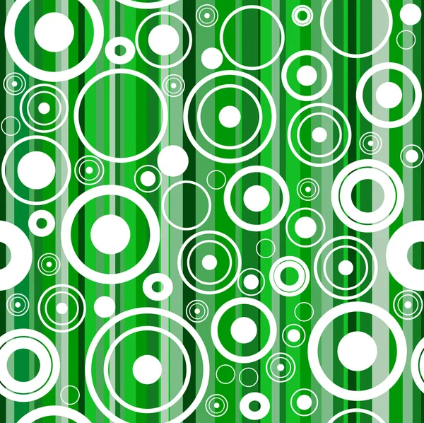 Bezešvé Zelené Pozadí Kruhy Vektorové Ilustrace — Stockový vektor