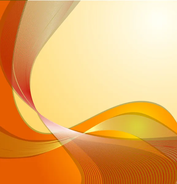 Abstrakte Orangefarbene Wellen Projekt Für Visitenkarten Vektorillustration — Stockvektor