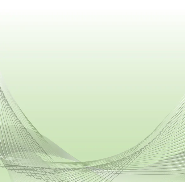 抽象的な緑波 ビジネスのためのプロジェクト カード ベクトル イラスト — ストックベクタ