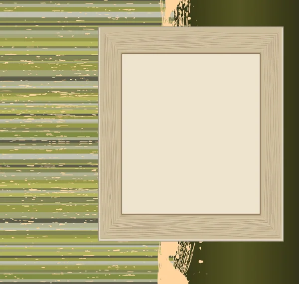 复古条纹的 Grunge 横幅与照片的框架 — 图库矢量图片