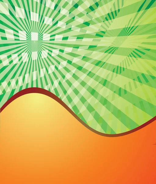 绿色和橙色的抽象背景。eps10 — 图库矢量图片
