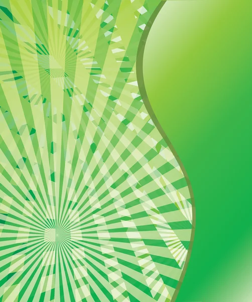 波と緑の抽象的な背景。eps10 — ストックベクタ