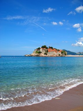 Sveti Stefan island, Montenegro clipart