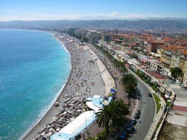 Nice city bird eye view, France clipart