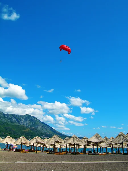Famosa Spiaggia Becici Montenegro — Foto Stock