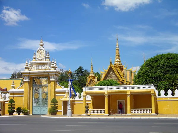 Královský palác komplexu, phnom penh, Kambodža — Stock fotografie